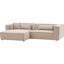 LeGer Home by Lena Gercke Eckcouch Cord 2-Sitzer Beige