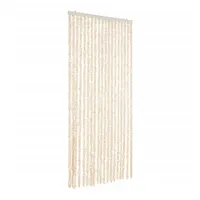 VidaXL Fliegenvorhang Beige und Weiß 56x185 cm Chenille