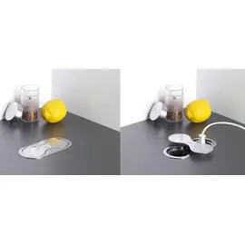 THEBO Einbausteckdose 2-fach Weiß