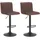 CLP 2er Set Barhocker Jamie Samt braun