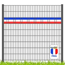 zaunzu Sichtschutzstreifen Fanartikel für Frankreich Doppelstabmatten Akzentstreifen