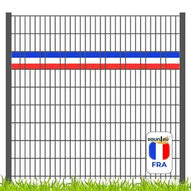 zaunzu Sichtschutzstreifen Fanartikel für Frankreich Doppelstabmatten Akzentstreifen