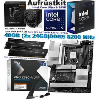 Bundle Intel Core Ultra 9 285K MSI Pro Z890-A WiFi 48GB DDR5 8200MHz Aufrüstkit