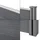 [neu.holz] Lamellenzaun 879 x 183 cm Grau/WPC