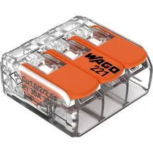 WAGO Compact-Verbindungsklemme bis 6 mm2 3-Leiter 1 St. 221-613