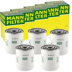 5x Mann-filter W 930/13 Ölfilter Mit Einem Rücklaufsperrventil Anschraubfilter: Ölfilter Jaguar: C42797 Jaguar: Eac1467 Jaguar: Ebc10303 Jaguar: Ebc96