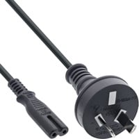 InLine Netzkabel, Netzstecker Australien/Argentinien auf Euro 8 C7 Stecker,