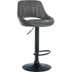 CLP Barhocker Milet Kunstleder grau/schwarz
