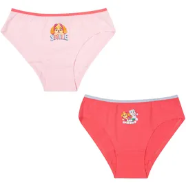 UNITED LABELS Paw Patrol Unterhose für Mädchen Kinder Panty Slip Unterwäsche Rosa/Pink (2er Pack) (as3, Numeric, Numeric_98, Numeric_104, Regular, 98-104) - 98-104