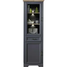 Innostyle Stauraumvitrine Jasmin 66 x 42 x 204 cm Grau