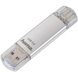 Hama C-Laeta 64 GB USB Type-A / USB Type-C Schwarz, Silber