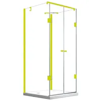 Buylando - Glaswerk Westfalen - Emma 90x100x90x180 cm, U-form Duschkabine Gold