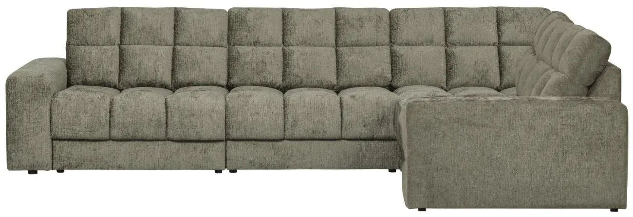 Ecksofa Date aus Struktursamt, klassisch rechts, frostgrau, weicher Komfort für Dein Wohnzimmer