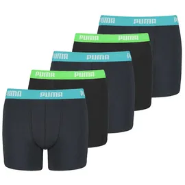 Puma Kinder Boxer Unterwäsche, Blau, 134-140 (5er Pack) - 140