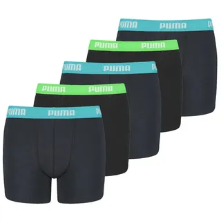 Puma Kinder Boxer Unterwäsche, Blau, 134-140 (5er Pack) - 140