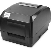 Digitus DA-81021 – Etikettendrucker 300 DPI – Labeldrucker Thermodirekt & Thermotransfer – Etikettenbreite: 25,4 bis 118 mm – Max. 101,6 mm/s – USB 2.0, RJ45 (LAN), RS232 (Serial), SD-Slot – Schwarz