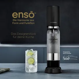 Sodastream ENSO Schwarz + PET-Flasche + Zylinder