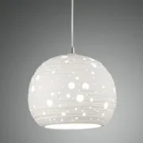 fabas luce gmbh Corvara 1-flg. dimmbar 40W 30 cm Metall/Keramik Weiß