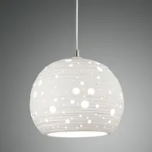 fabas luce gmbh Corvara 1-flg. dimmbar 40W 30 cm Metall/Keramik Weiß