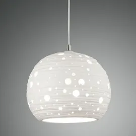 fabas luce gmbh Corvara 1-flg. dimmbar 40W 30 cm Metall/Keramik Weiß