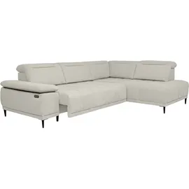 werk2 Ecksofa WERK2 "Focus-L, elektrisch erweiterbare Sitztiefe um ca. 30 cm, L-Form", natur, B:204cm H:82cm T:278cm, 92% Polyester, 8% Nylon, Sofas, Ecksofa, Komfort nach Maß: Ausziehbare Sitztiefe, verstellbare Kopfteile & Füße