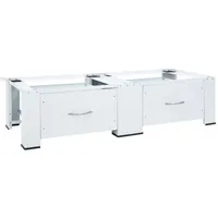 vidaXL Waschmaschinen-Untergestell 2er mit Schubladen Weiß