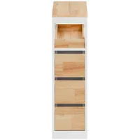 SoBuy BZR54-III-WN Badschrank 23 x 82 x 65 cm Weiß MDF