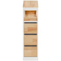 SoBuy BZR54-III-WN Badschrank 23 x 82 x 65 cm Weiß MDF