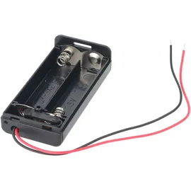 AccuCell Batteriehalter für 2x Mignon AA mit An/Aus Schalter Schwarz