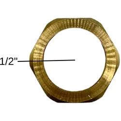 Überwurfmutter 1/2" Messing flachdichtend Solarindustrie Heizungstechnik