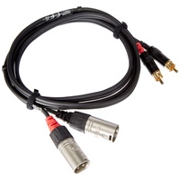 Cordial Audiokabel 2x XLR-male - 2x Cinch-Stecker CFU MC