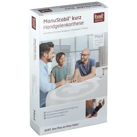 Bort ManuStabil kurz Handgelenkbandage 1 St Schwarz S