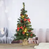 Gravidus Haushalt International 20 LED Weihnachtsbaum Tannenbaum Christbaum Baum geschmückt rot 75 cm