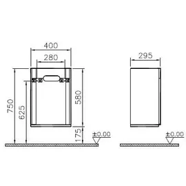 Vitra Sento Halbhochschrank 40 x 58 cm Hellgrau