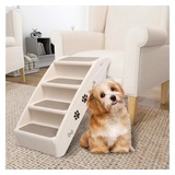 vidaXL Hundetreppe Klappbar Creme 62x40x49,5 cm