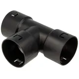 tecuro T-stück Allseitig Dn 60 Für Drainagerohr - Kabelschutzrohr, Mit Klicksystem, Pp-schwarz
