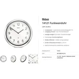 MEBUS Wanduhr 45,0 cm 14121 silber