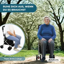 Mobiclinic Einkaufswagen mit Sitz Schwarz 21 L