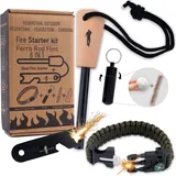 Feuerstahl Outdoor Set - Feuerstein, Kienspan, Überlebensausrüstung für Camping