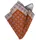 bgents Einstecktuch Handrolliert in Dunkelblau mit Blüten-Muster, Made in Italy orange