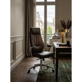 KADIMA DESIGN Chefsessel Echtleder Braun