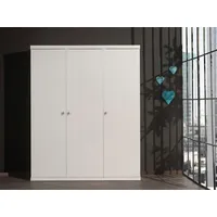 Vipack Kinderkleiderschrank 3-türig 166 x 204,5 x 57 cm MDF lackiert weiß