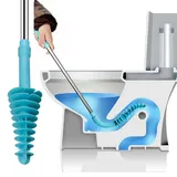 Wc-reiniger, Abflussreiniger, Leistungsstarker Wc-rohrreiniger, Umweltfreundlich, Edelstahlgriff Mit Wandhaken.