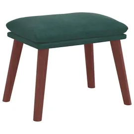 vidaXL Relaxsessel mit Hocker 69 x 95,5 x 69 cm Dunkelgrün Samt