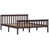 vidaXL Massivholzbett Dunkelbraun Kiefer 160x200 cm617242