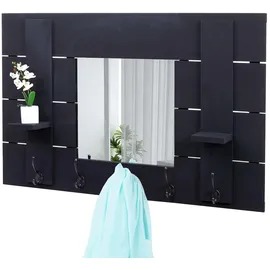 Mendler Garderobenpaneel HWC-C89 90 x 60 cm Dunkelgrau