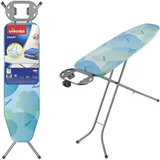 Vileda 168583 Smart-Bügelbrett, 114 cm lang x 34 cm breit x 75-91 cm hoch, blau