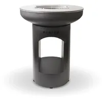 BonFeu BonBiza Feuerkorb für den Garten - Feuertonne & Feuerstelle - Feuerschale Feuerkorb aus stabilem Stahl - Mit Grillrost & Plancha zum Kochen - 80x80x100 cm (Schwarz öffnen)