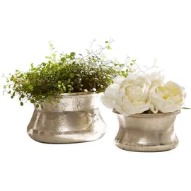Loberon Vase 2er Set Riona - antiksilber