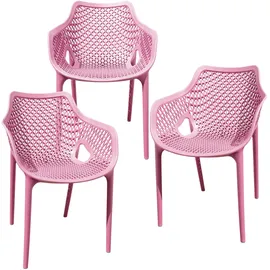 Trisens Gartensessel 46 x 44 x 82 cm rosa 3 St. 12210